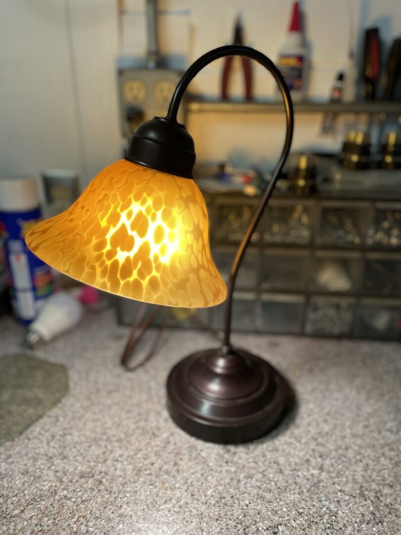 closeup shot of a yellow color lamp